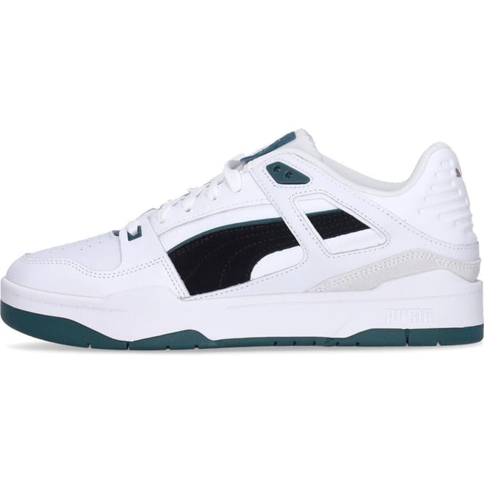 Lage herenschoen Slipstream Suede Fs wit/zwart/varsity groen