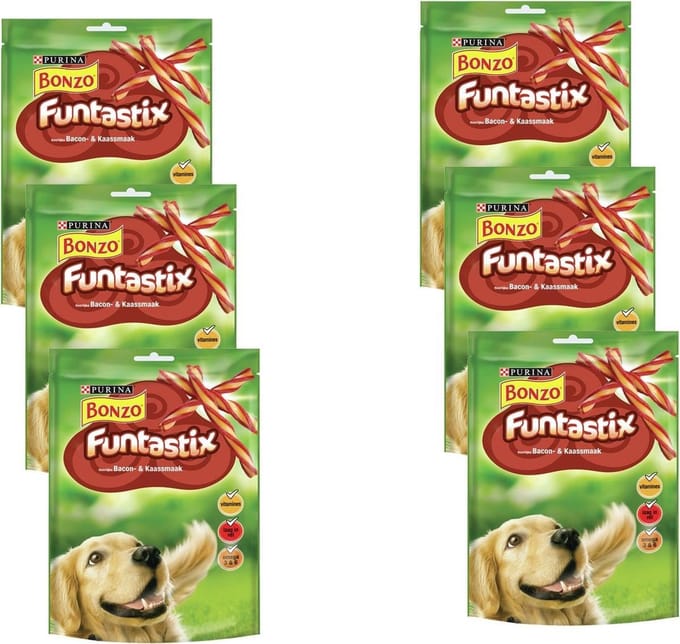 Bonzo Funtastix Snack - Hondensnacks - 6 x 175 g