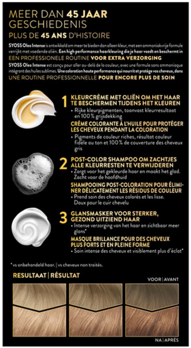 Syoss - Oleo Intense Haarverf 8-68 Vanilla Blond - 3 x 1 stuk - Voordeelverpakking