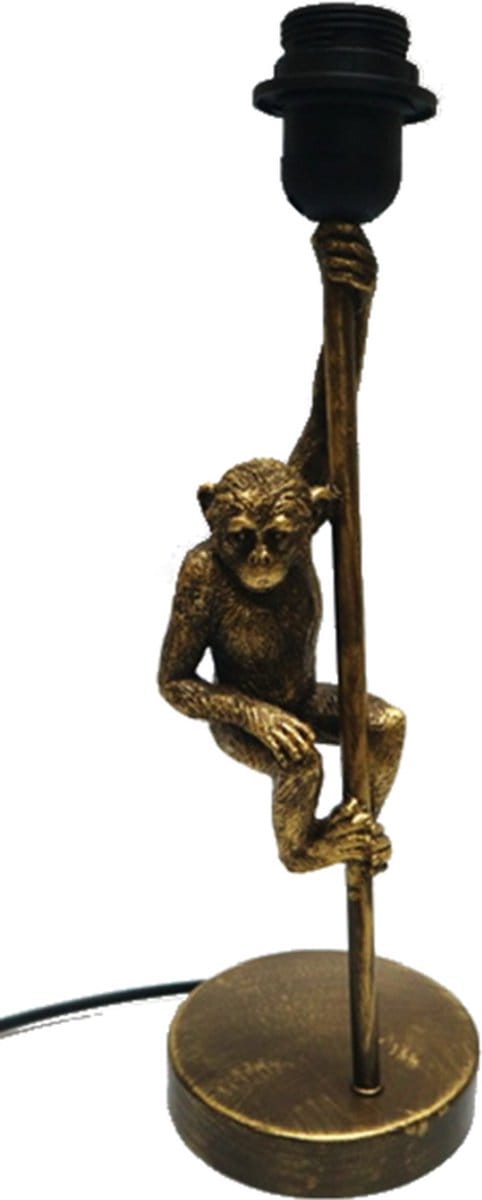 Vaderdag - Lamp Metal Monkey Gold 13x12x38cm