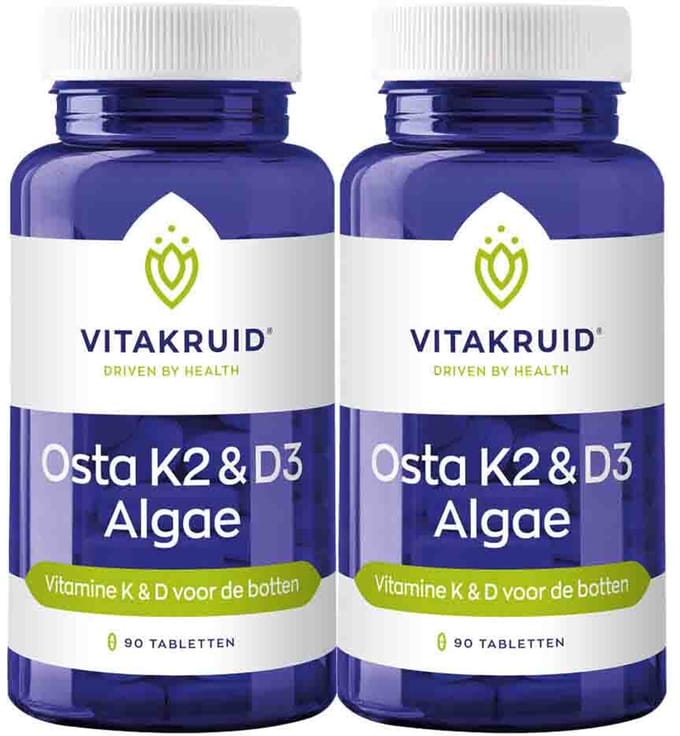 Vitakruid Osta K2 & D3 Algae - 2 x 90 tabletten - Voordeelverpakking