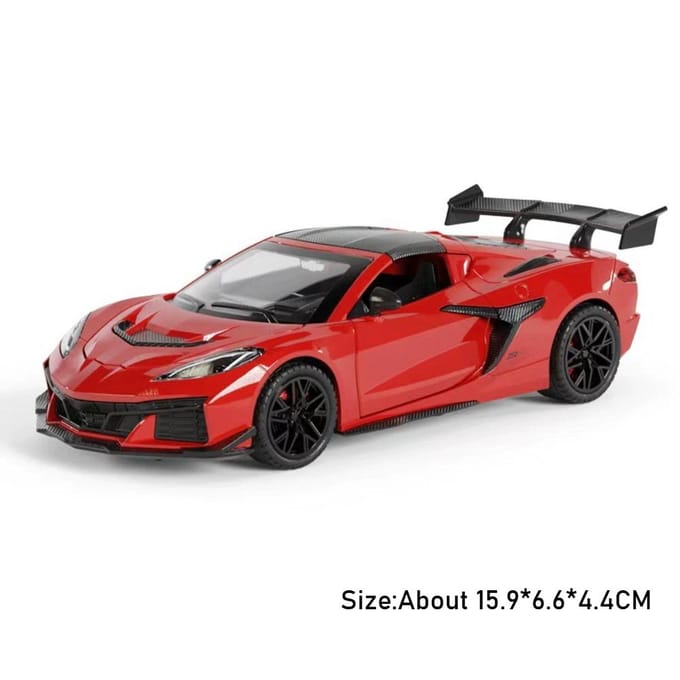 1:32 Schaal C8 Zr1X C2 Model Speelgoedauto Metaal Diecast Deuren Openen Superauto Achterwiel Pull Back Modellen Speelgoed Prachtige Geschenken