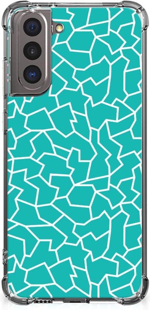 Samsung Galaxy S21 Back Cover Cracks Blue
