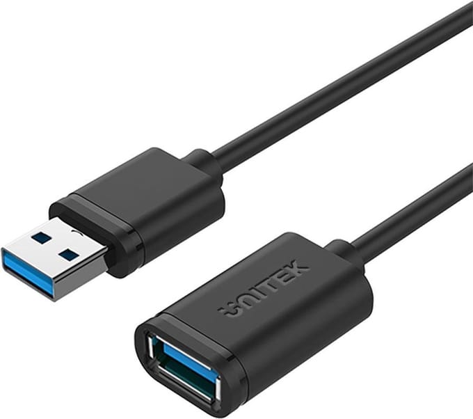 Unitek Y-C458GBK Serie - USB 3.0 Verlengkabel - 1,5m - Zwart - Miedere Kabel