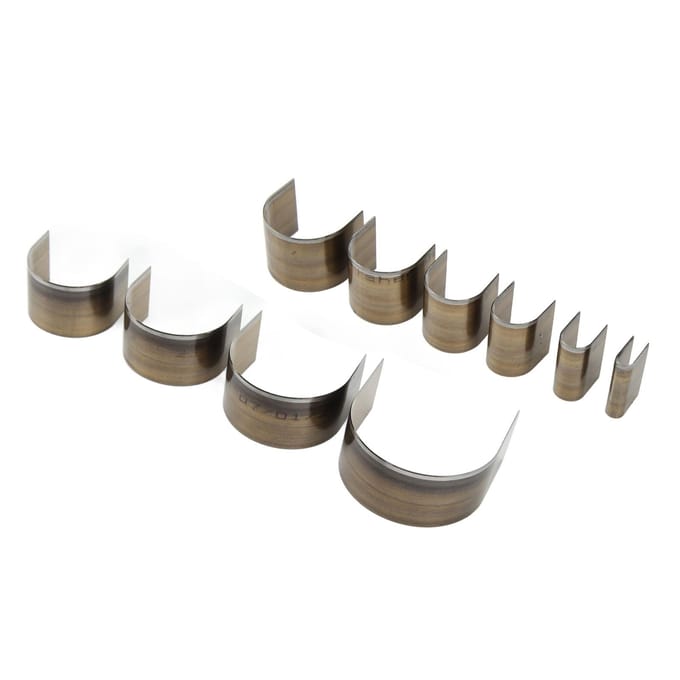 10 Stuks Leer Snijmal Handgemaakt DIY Halve Cirkel Leer Ponsen Stansgereedschap 5‑50mm gray