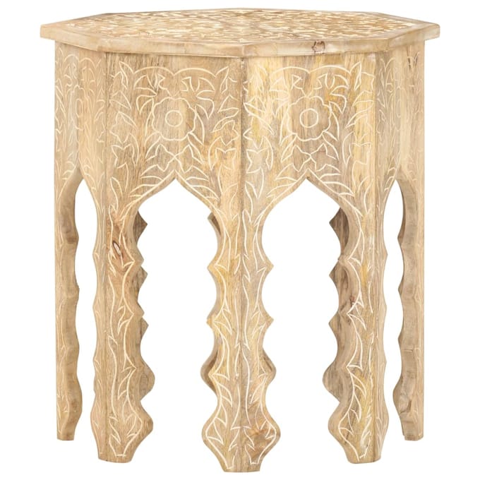 vidaXL - Bijzettafel - Ø48 - cm - massief - mangohout