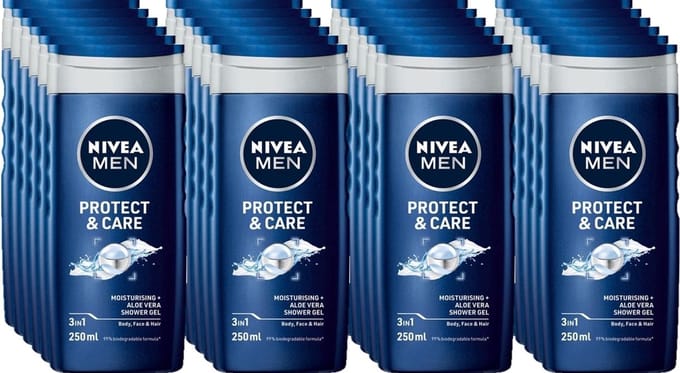 Nivea Men Douchegel Protect & Care - Voordeelverpakking 24 x 250 ml