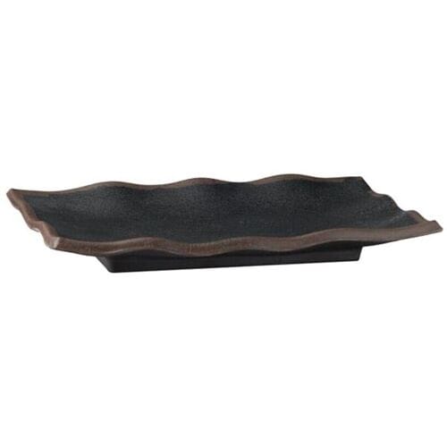 GGM Gastro (6 Stück) Tablett - MARONE - Melamin - 225x150mm - Höhe: 30mm