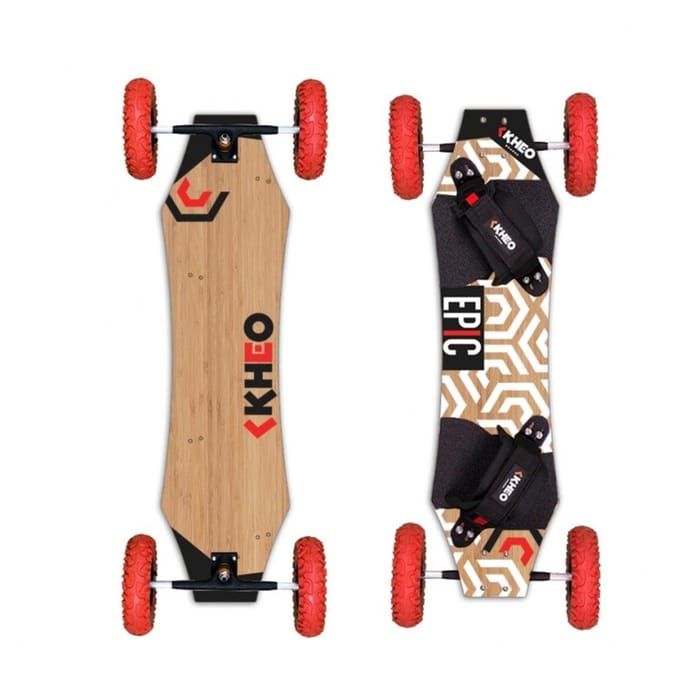 Kheo Epic V4 mountainboard 8 inch met rode wielen