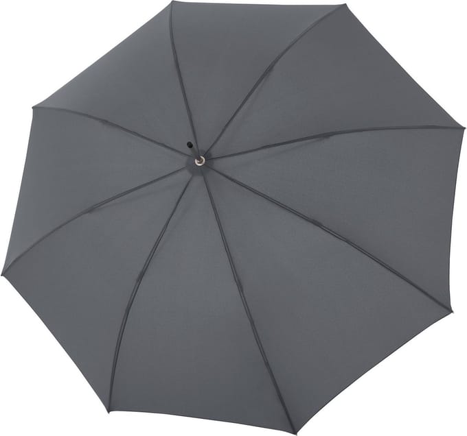 doppler Paraplu Vienna Long Automatic Umbrella Grey Donkergrijs