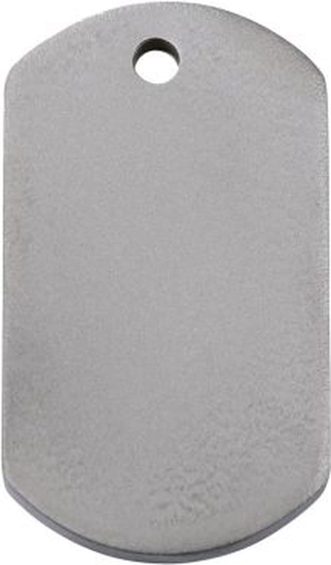 Red Dingo Hondenpenning titanium - maat M - rechthoek 3.87 cm x 2.20 cm