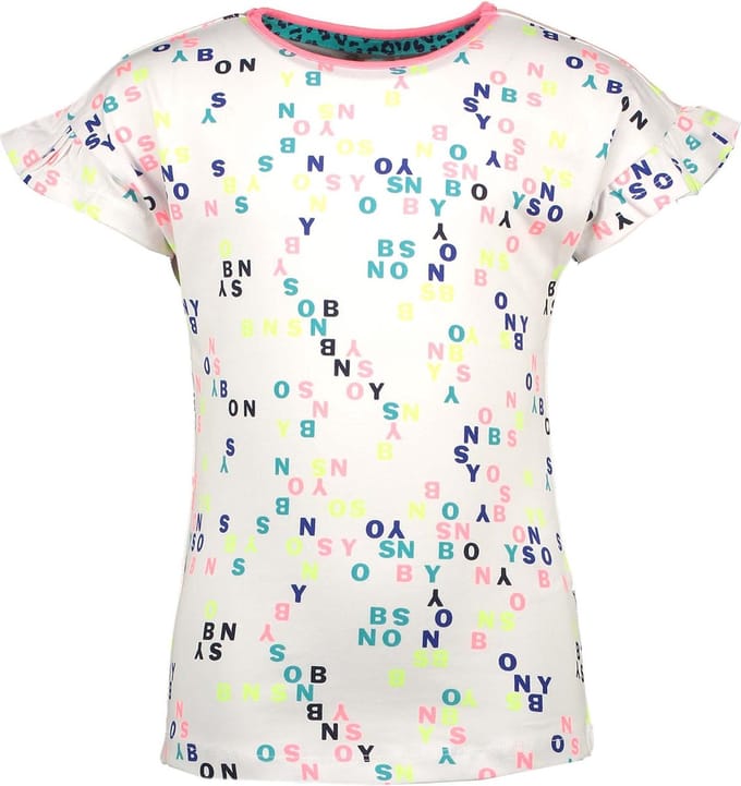 B.Nosy Meisjes T-shirt - white letter - Maat 146/152