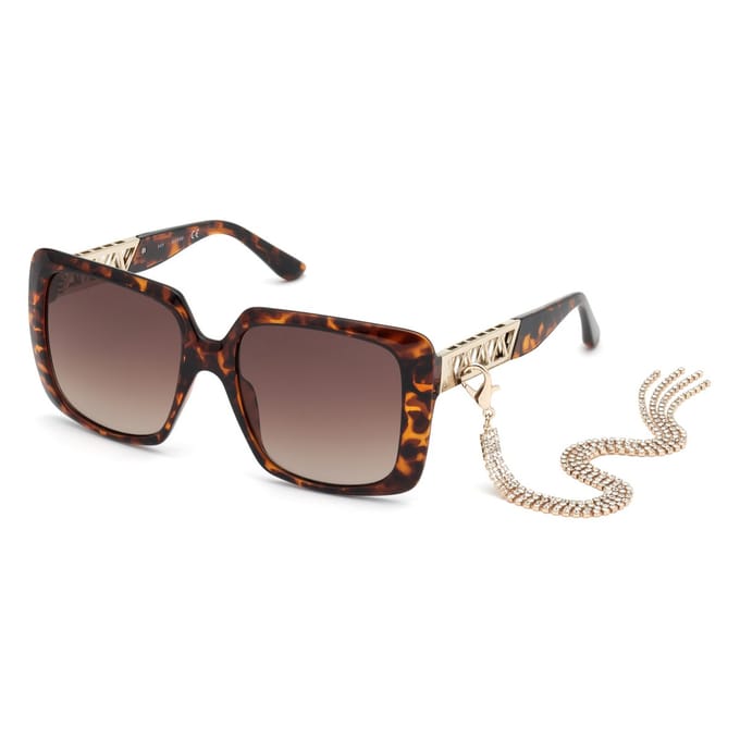 Guess Square Vrouw Donker Havana Bruin Kleurverloop GU7689