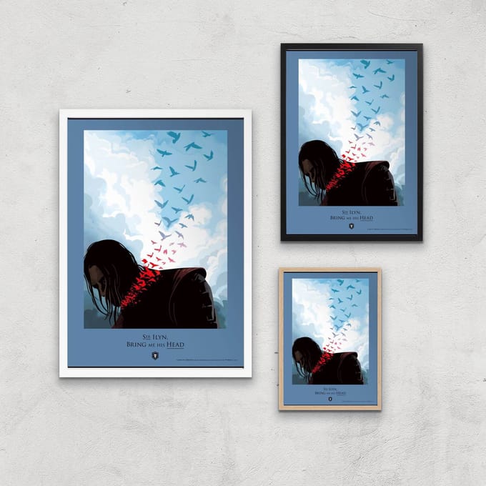 Game of Thrones Bring Me His Head Giclee Art Print - A4 - White Frame