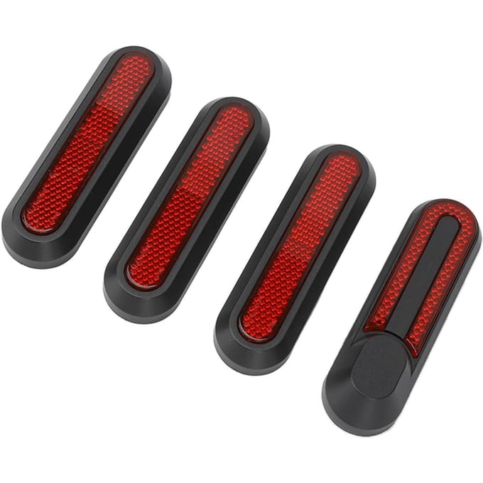 4PCS Scooter Reflective Stickers for Xiaomi Electric Scooter Front Rear Wheel Hub Cover Protective black