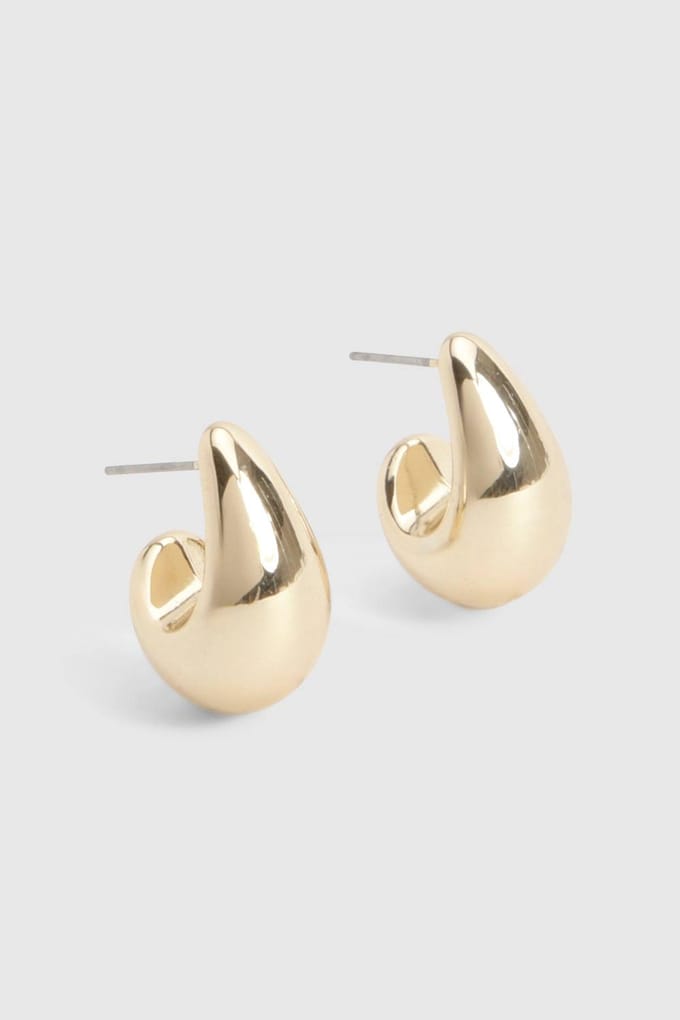 boohoo Dames Oversized Chunky Hoepeloorringen | Gold