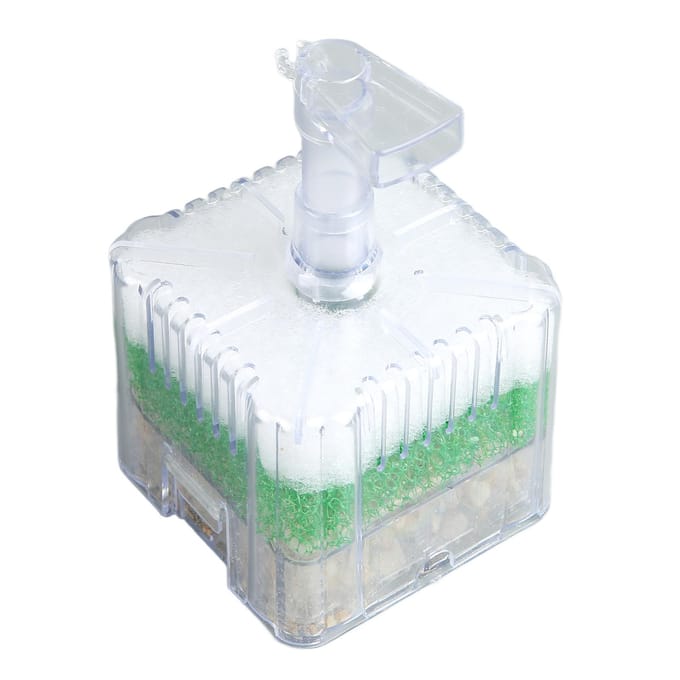 Aquarium Spons Luchtgedreven Filter Mini Meerlaagse Filtratie Vistentank Biochemisch Sponsfilter white