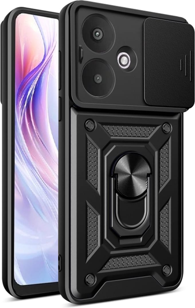 Hoesje geschikt voor Xiaomi Redmi 13C 5G - Techsuit Camshield Back Cover - Zwart