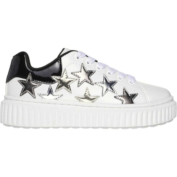 Skechers Meisjes Hiridge Platform Sneakers (Wit/Zwart)