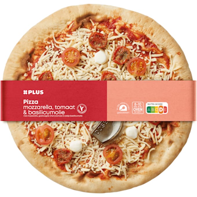 Pizza mozzarella, tomaat & basilicum