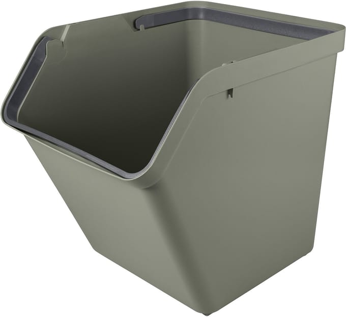 Sunware Sigma home prullenbak 60L - Stapelbaar - Donkergroen