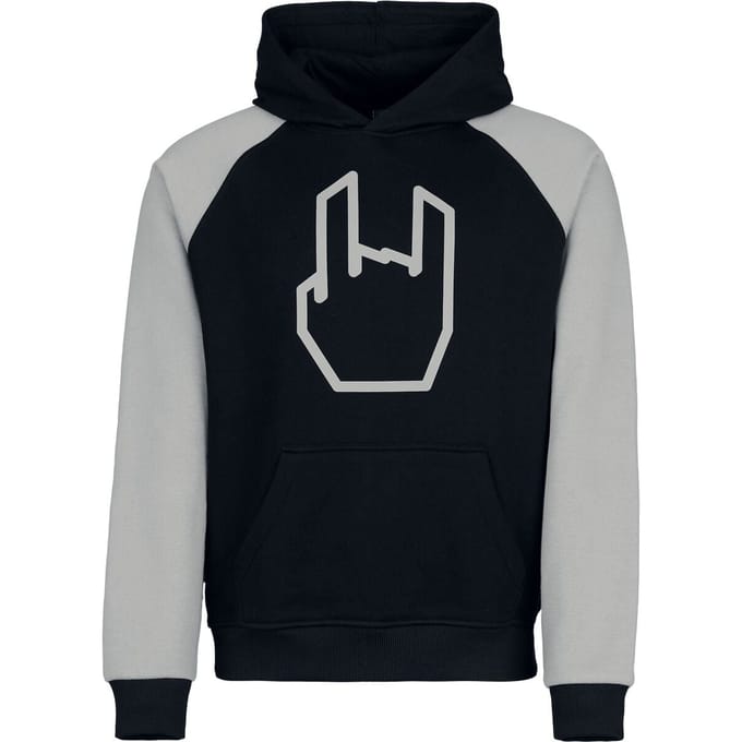 EMP Special Collection Trui met capuchon - EMP Rockhand 3D - S tot 5XL - voor Mannen - zwart-grijs