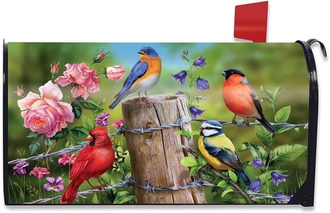 Decoratieve Magnetische Brievenbushoes met Lente Vogelprint