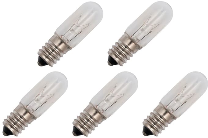 Signaallamp E14 60V 7W - 116 mAh - 5 stuks - T16 Gloeilamp Ø16mm - 54mm - 2500K - Dimbaar