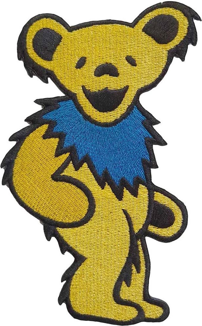Grateful Dead - Yellow Dancing Bear Patch - Geel