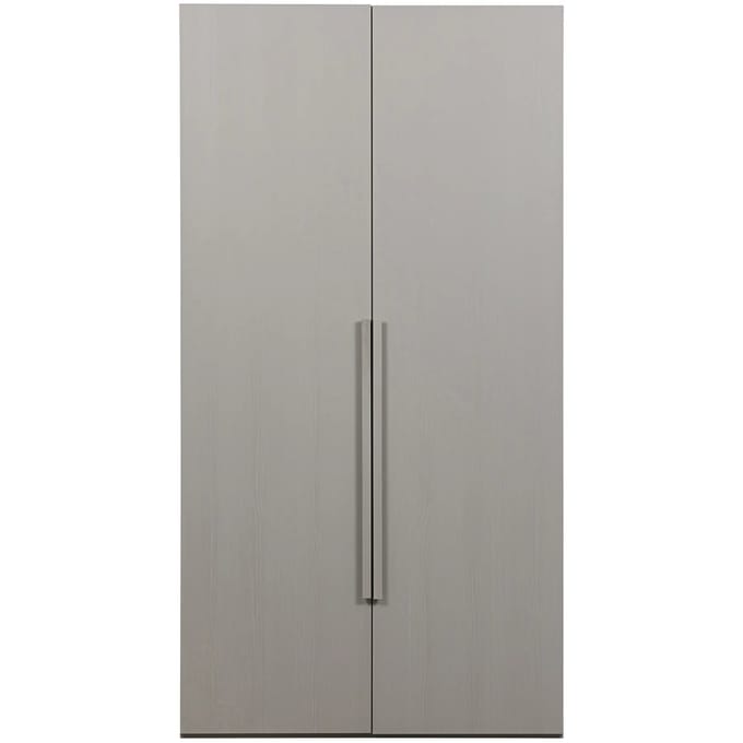 WOOOD Rens Kledingkast 2-Deurs - Noten/Grijs - 210x110x58