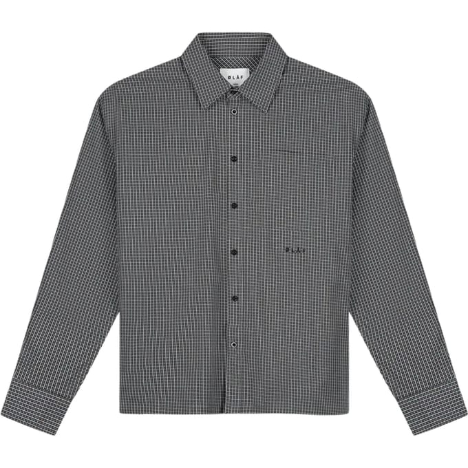 Olaf Checked Boxy Shirt Lange Mouw Overhemden Donkerbruin M230303