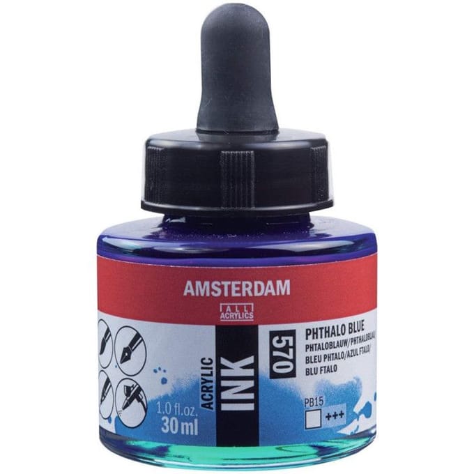 Amsterdam Acrylic Ink Fles 30 ml Phtaloblauw 570