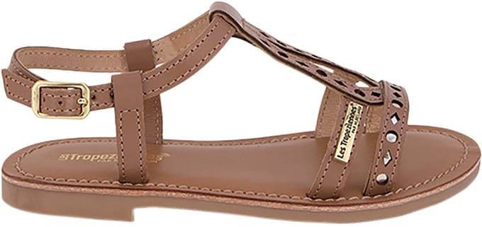 Belectra platte leren sandalen voor kinderen
