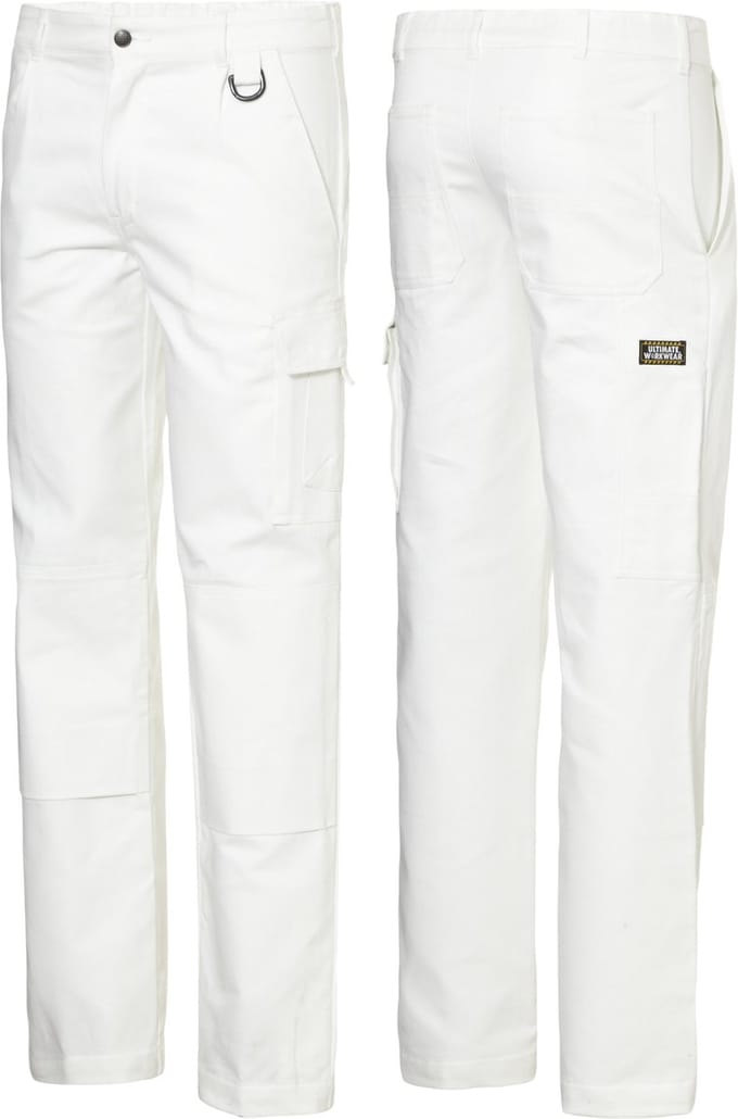 Ultimate Workwear - Standaard Werkbroek DAVOS - 100% katoen 320 gr/m2- Wit