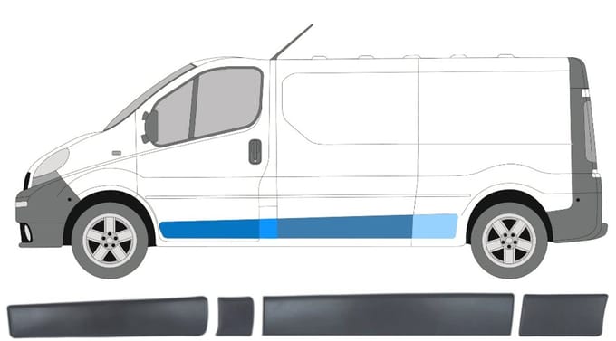 Sierlijsten set voor Renault Trafic 2001-2014 / Links