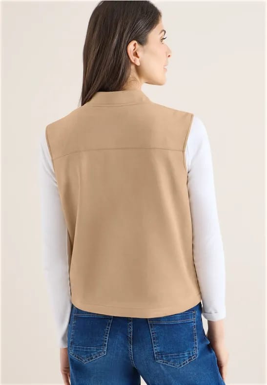 Cecil vest velour 220306 - Golden Camel