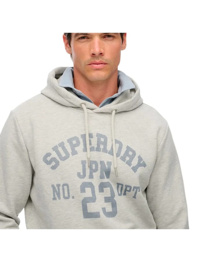 Superdry Athletic Essentials Hoodie Light Grey Grootte: S