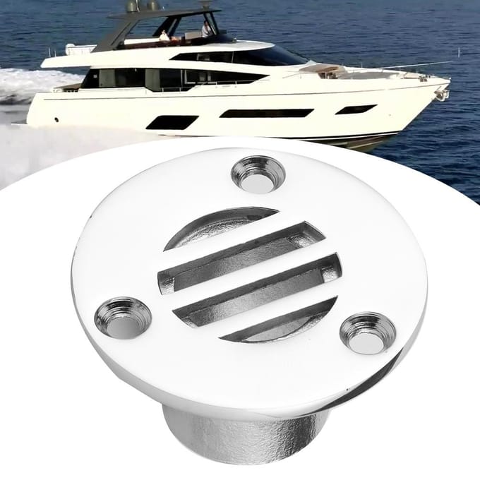 Siphon de sol en acier inoxydable 316, accessoires pour bateaux et yachts, 22 mm (78 pouces) black