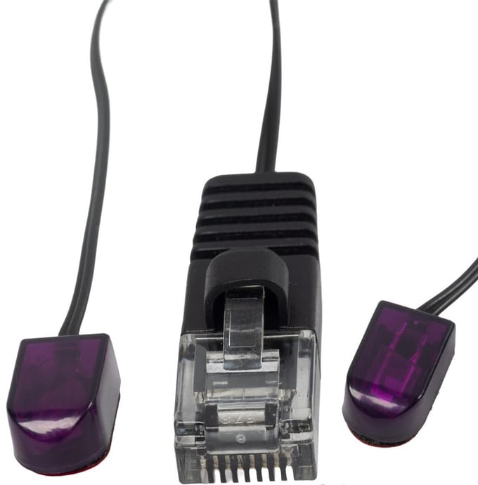 BOSSCOM 2x IR-receiver - RJ45 kabel voor B&O | zwart | 0,30 meter