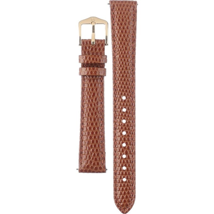 Hirsh Horlogeband Rainbow Goudbruin - Leer - 14mm