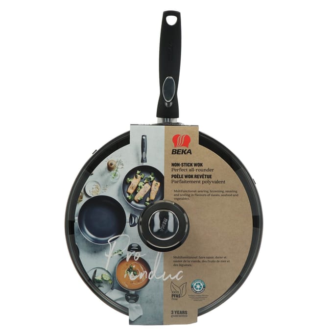 Beka Pro Induc Wokpan - 28 cm - Glazen Deksel
