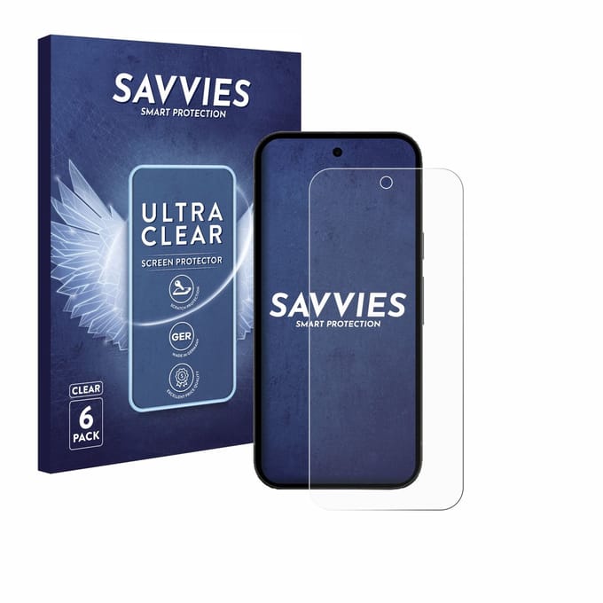 Savvies - Screenprotector voor Google Pixel 10a (case-friendly) - Folie Beschermfolie transparant 6 Stuks