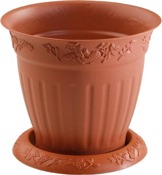 Hega Bloempot Marfil 1,5 Liter 16 X 14 Cm Bruin