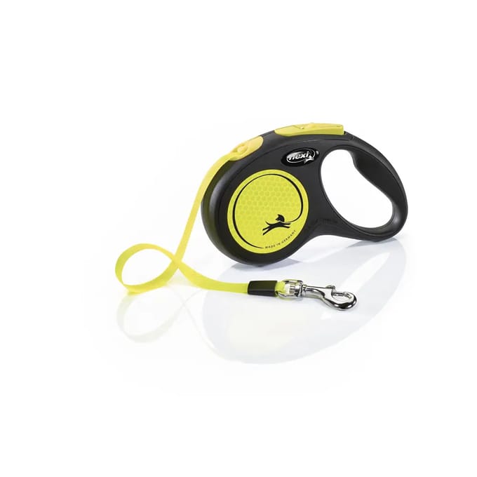 Flexi New Neon - Rollijn Hondenriem - S - 5 Meter - Tape - <15 kg