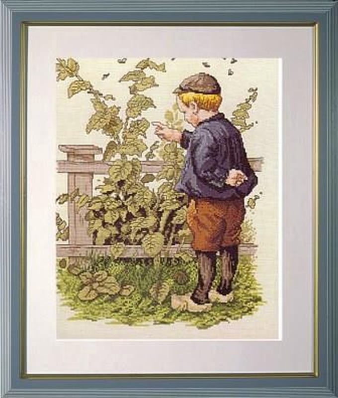 borduurpakket 19007 cornelis jetses, ot en sien, ot bij struik