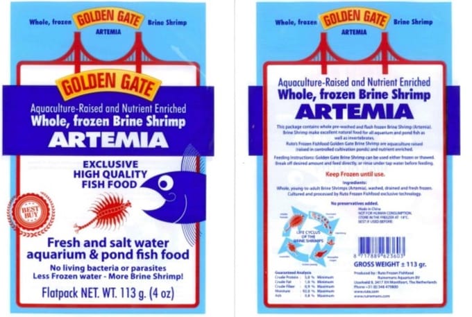 Golden Gate Artemia flatpack 113 gram Diepvries