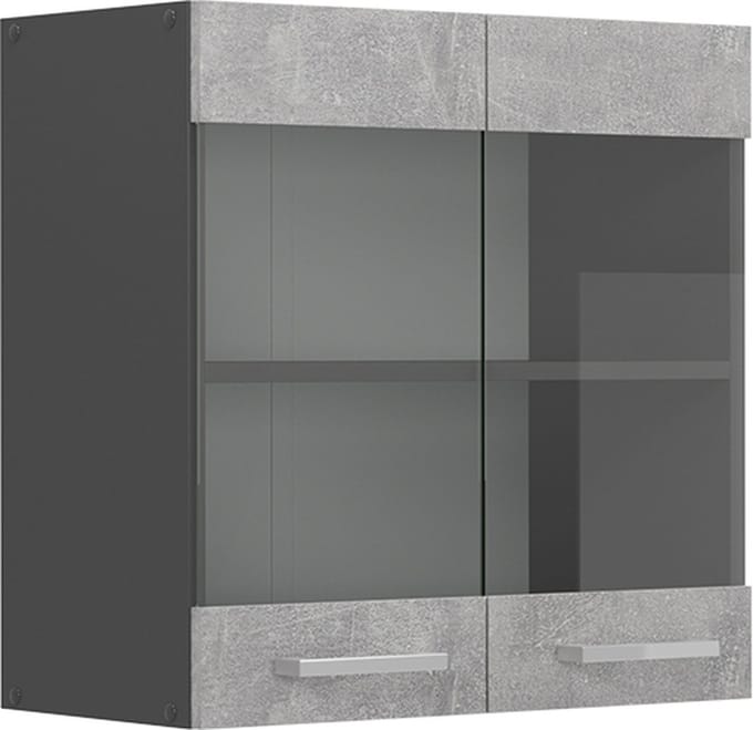 Vicco R-Line Glazen keukenkast – 60 cm Beton