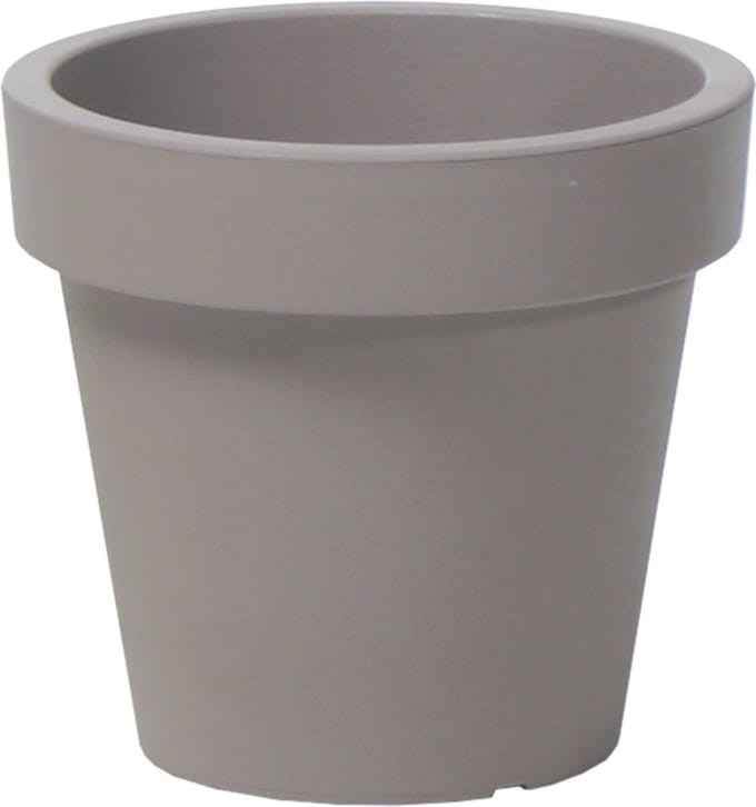 Prosperplast Basic kunststof plantenpot taupe - diameter 16 cm - hoogte 14,5 cm - geschikt binnen en buiten