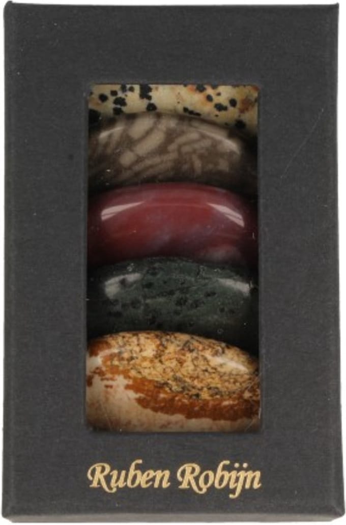 Jaspis oplegstenen massage set