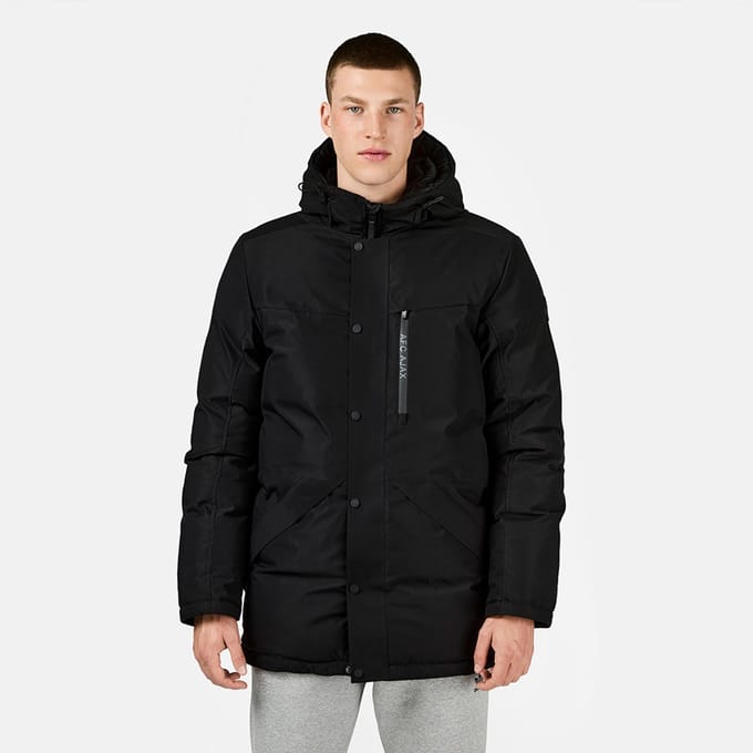 Ajax-parka jas zwart senior